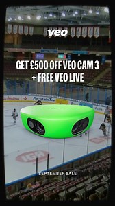 The September Sale is on 🟢 Save £500 on Veo Cam 3 FREE Veo Live 📺 Get the ultimate match-day setup for just £1,757. You'll receive: ✅ Veo Cam 3 ✅ Veo Carbon Tripod (7.4m) ✅ 12 month Team subscription ✅ 12 months of Veo Live (FREE) That's a total savings of £679! Automatically record, analyse, and stream your matches like a pro. | Veo