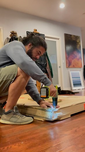 Unboxing video #1. Horizons. Come see it at @bellevueartsmuseum Bellevue Art Fair this weekend. It won’t disappoint. #seattleartist #seattleartfair | Jason Matias - artist