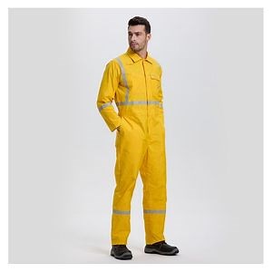 [Hot Item] Supplier Fr PPE Fireproof Breathable Fire Retardant Yellow Reflective Coverall for Welder