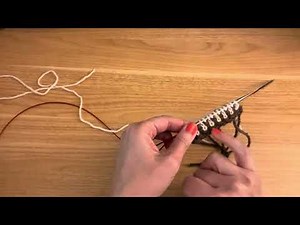 Tutorial: Lace Bind Off Purlwise (after 2 color corrugated ribbing)