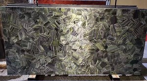 [Hot Item] Natural polished High-end customized Silver Line Semi Precious Stone for interior/indoor floor/wall slabs/tiles/stairs/sills/column/table