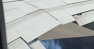 Plane tyre explodes and passengers watch with fear as aircraft has to land with damage