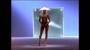 Seductive fashion model in a weird hat walks down the catwalk in the nude - watch on VoyeurHit.com. The world of free voyeur video, spy video and hidden cameras