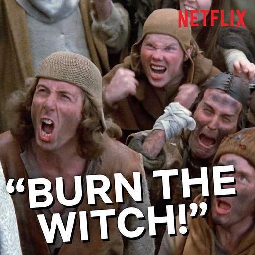 BURN THE WITCH!!! Monty Python and the Holy Grail is available on Netflix UK/IE for you to quote every line along to this bank holiday weekend. | Netflix