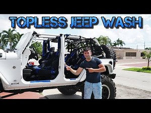No Top no Doors Jeep Wrangler Carwash | Jeep Topless carwash