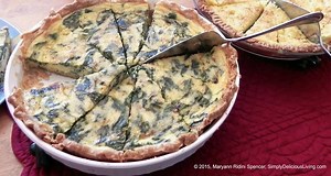 Quick and Easy Spinach & Mushroom Quiche -
