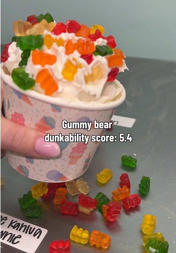 Gummy Bears on Ice Cream: Dunkability Test!