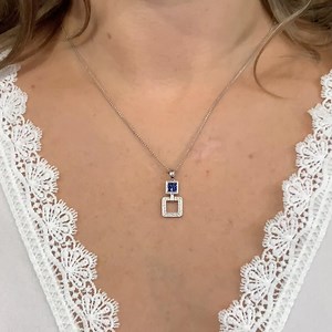 Vintage Sapphire & Diamond Pendant - - - - Positively beautiful, 朗 as...