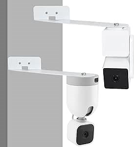 Camera Outside Corner Mount Compatible with WYZE Cam Pan V3, Metal Camera Corner Wall Mount, Security Camera Mounting Bracket, 270°Coverage Both Sides of The House, Reduce Blind Spots, 2 Pack