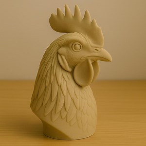 Fichier impression 3D tête de coq | Fichier impression 3D tête de poulet | Objet 3D décoratif animal de la ferme | Buste de coq imprimable en 3D | Téléchargement numérique - Etsy France