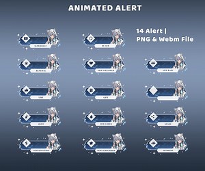 Blue Comet Animated Stream Alert Overlay Package, Anime Boy Headphones, Floating Particles Alert, Night Sky Twitch, Blue Anime Stream Vtuber - Etsy Australia