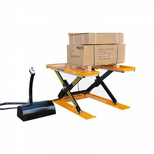 [Hot Item] 600kg/1000lb Low Profile Electric Scissor Lift Tables Pallet Lift Platforms
