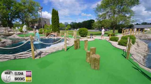 Elisha Gets a CRAZY Hole in One! - Fantastic Course!