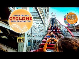 2023 Coney Island Cyclone On Ride Second From the Back Seat 4K POV Luna Park Coney Island