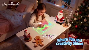 13.6-Inch LED Note Board with Colors, Led Drawing Board for Kids, Light Up Acrylic Dry Erase Boards with Stand, Christmas & Birthday Gifts for Girls/Teens (White, 11.8" x 7.9")