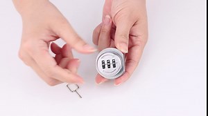 Sliding Glass Door Ratchet Keyless Lock with Chrome Finish, for Display Case Lock（1PC）