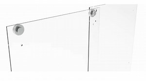 Heckfiel 44 in. - 48 in. W x 74 in. H Sliding Frameless Shower Door in Brushed Nichel Finish with Clear Tempered Glass HDSD02BS4874