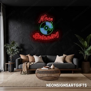 Now Spinning Vinyl Record Neon Sign, Now Spinning Retro Vinyl Led Sign, Music Vinyl Wall Neon Sign, Now Spinning Wall Art Neon Sign - Etsy Australia