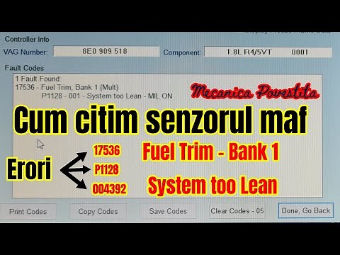 How to find out if the MAF-17536/P1128/004392 sensor is defective - Fuel Trim Bank 1. System too ...