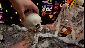 38 Inch Posable Skeleton Halloween Decorations, Halloween Skeleton with Movable Joints, Skeleton for Halloween Haunted House Accessories Bar Graveyard, Party Supplies, Indoor/Outdoor Decor