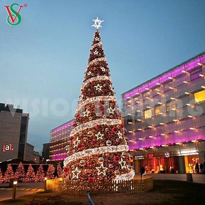 [Hot Item] Outdoor Christmas Decoration LED 3D Giant Cone Tree Motif Lighting