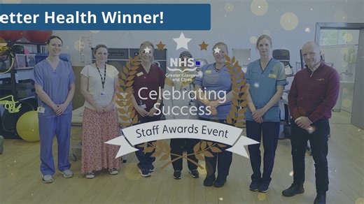 NHSGGC CELEBRATING SUCCESS – EXCELLENCE AWARDS Category: Better Health Winner: Pain Management Service Watch the short video to find out more about the winner in this category. #ggcawards | NHS Greater Glasgow and Clyde