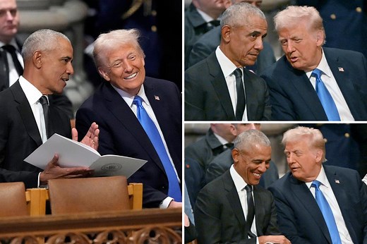 Exclusive | Lip reader reveals Trump told Obama they will ‘find a quiet place’ to discuss ‘matter of importance’ at Jimmy Carter funeral