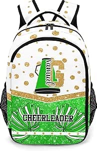 Cheer Bag Cheerleading Shoulders Bookbag School Backpack for Training Competition(Green)