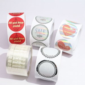 [Hot Item] Custom Waterproof Logo Sticker Roll Printing Paper Vinyl Label
