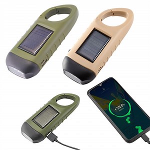 [Hot Item] Hand Crank Solar Powered Flashlight Emergency Rechargeable LED Flashlights Self Powered Charging Torch Light Flashlight