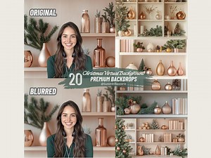 Zoom Christmas Rose Gold Background for Virtual Meetings Office Video Conferencing Backdrop Festive Holiday Meeting Backgrounds for Zoom - Etsy Canada