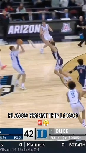 Cooper Flagg caps off an 18-point first half with a logo buzzer-beater 😤 #MarchMadness | TSN