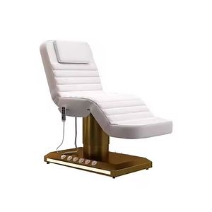 [Hot Item] Luxurious Black Leather Beauty Salon Massage Table Electric Curved Treatment Facial Lash Beauty Bed with 3 Motors