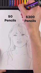 2.8M views · 10K reactions | $0 Pencils ASMR Drawing Of Sabrina Carpenter #drawing #coloring #asmr #cheapvsexpensive | Franciszek Bielak | Facebook