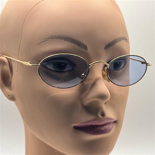 Vintage NOS 90's/y2k Oval Gold Eyeglass Frames With New Non-rx Blue Lenses | #922 | Retro Sunglasses | Ready to Wear | New - Etsy