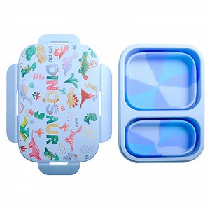 [Hot Item] Portable Folding Food Grade Bento Lunch Box Kitchen Silicone Storage Container