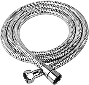 Extra Long Shower Hose 118 Inches, Handheld Shower Head Extension Hose with Brass Insert and Nut, Chrome