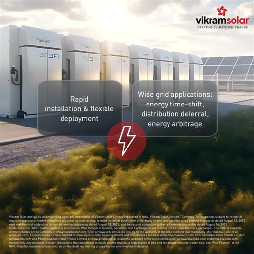 Hanji to smarter energy storage! Battery Energy Storage Systems (BESS) offers flexibility, compact design, and dependable grid integration for renewable energy applications. #VikramSolar #BESS #CleanEnergy #CreatingClimateForChange | Vikram Solar