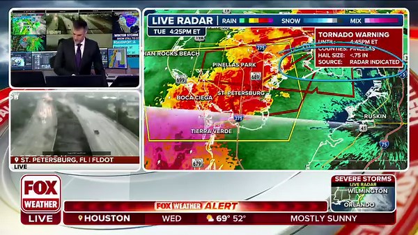 3.6K views · 66 reactions | "THIS IS A NASTY LINE OF STORMS": Tornado Warnings have been issued in the Tampa Metro area. FOX Weather meteorologist Ian Oliver has what you need to know. Stream FOX Weather for continuing coverage: https://bit.ly/46SrRbr | FOX Weather | Facebook