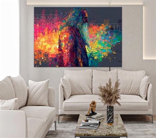 Dmitri Mendeleev Luxury Wall Art, Periodic Table Canvas, Chemistry Genius Portrait - Etsy