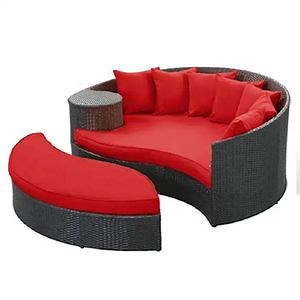 [Hot Item] Sun Beds Garden Chaise Lounge Patio Round Rope Daybed Outdoor Furniture