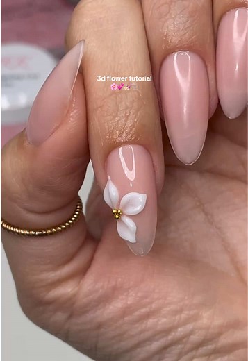 3D Flower Gel Nail Tutorial: Trendy Nail Art Inspiration