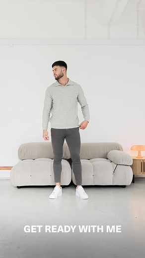 The Jacquard Diamond Polo.. Soon to be available 🤫 We paired it with our Plain Stretch Side Cinch trousers. How will you style it when it drops? | Legend London