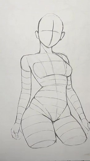 How to draw a female body. How to draw a female torso. How to draw the upper body. Step-by-step tutorial on how to draw anime body. #howtodraw #tutorials #drawing #anatomy #body