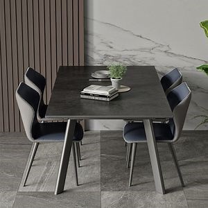 [Hot Item] Ceramic 4 Seater Foldable Round Dining Table and Square Dining Table with Storage Marble Furniture for Dining Room