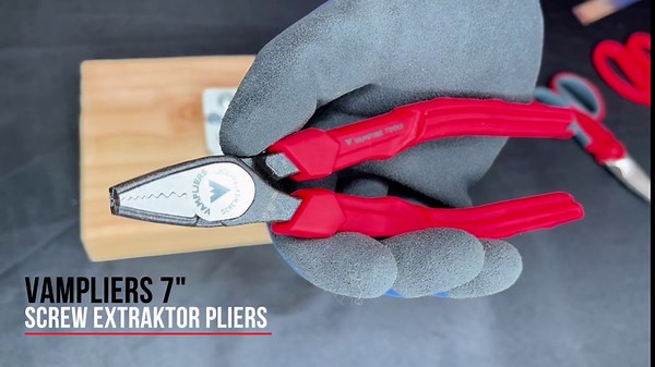 VAMPLIERS 7" Screw Extractor Pliers for the DIY Guy. Carbon Steel Stripped Screw Removal Tool. Specially Designed for Extracting Stripped/Rusted/Damaged Screw & Fasteners.