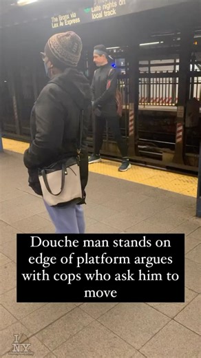 1K views | #NYShitty; Authorities Warn Man of Danger of his position on Subway Platform. The man, engaged in a debate with authorities, eventually moved across the platform and boarded another train.  @laxwanna Via @ontodaysnewyorkshitty for more! | The Myxs | Facebook