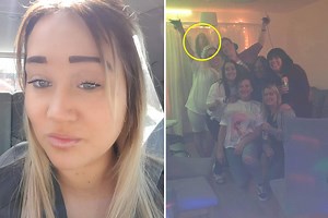 Mum spots ghostly figure in photo with friends and is so spooked she can’t sleep