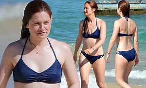 Harry Potter's Bonnie Wright showcases her bikini body on Bondi Beach