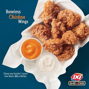 36K views · 206 reactions | Choose your favorite sauce and enjoy our delicious Boneless Chicken Wings  | Dairy Queen | Facebook